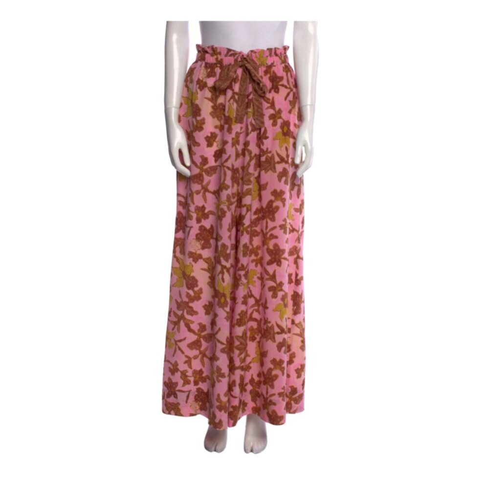 ISO Ulla Johnson Natia Silk Pant in Hibiscus size M